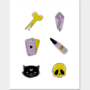 Witchy Items Set Posters and Art